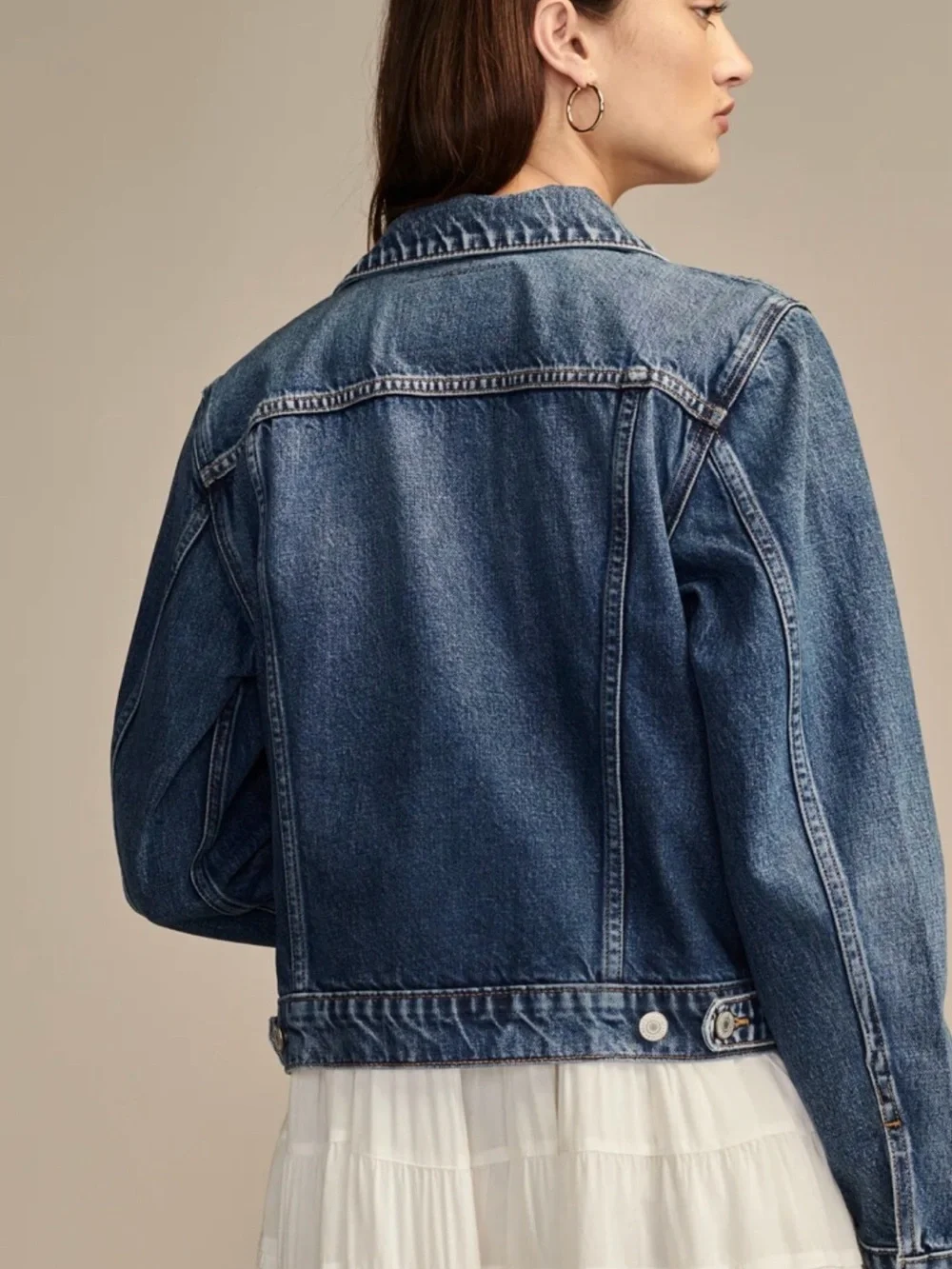 Lucky Brand Medium Wash Blue Denim Jacket - Picture 3 of 7
